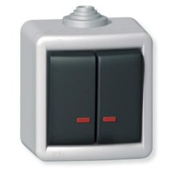   Vandálbiztos falonkívüli csillárkapcsoló led irányfénnyel IP55