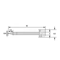 Pákahegy fűtőbetéttel - 28025-höz - 2 db / bliszter