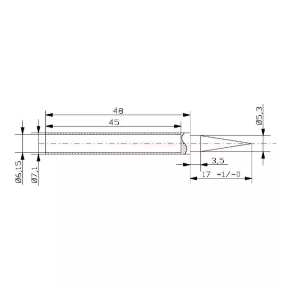 Pákahegy hegyes 48W-os forrasztóállomáshoz