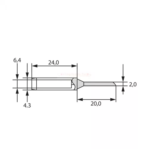Pákahegy 2mm 60W-os forrasztóállomáshoz