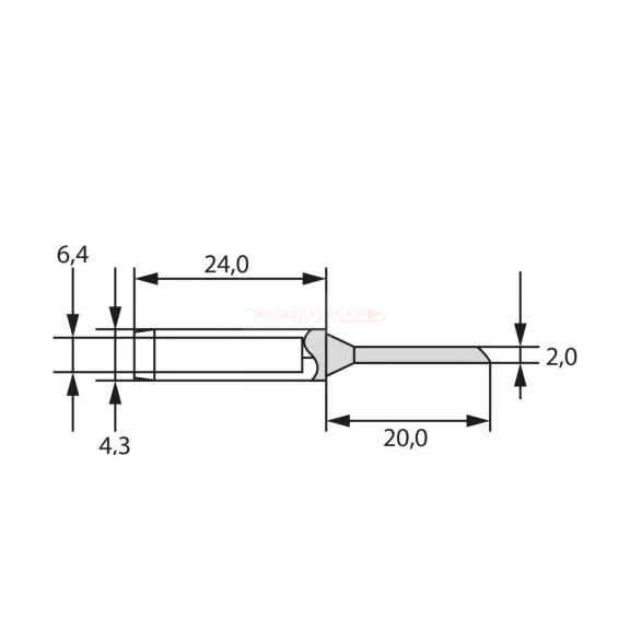 Pákahegy 2mm 60W-os forrasztóállomáshoz