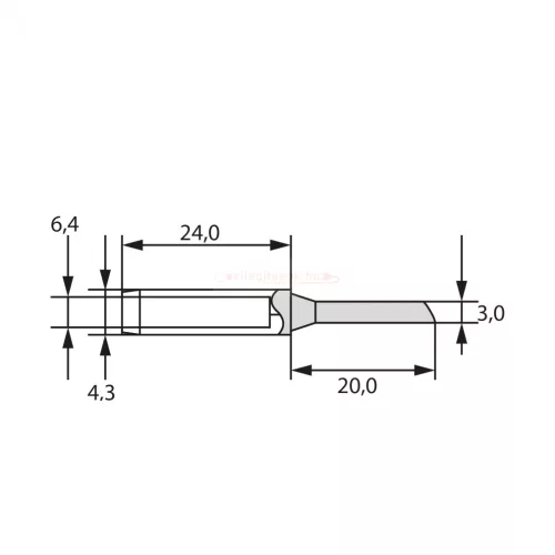 Pákahegy 3mm 60W-os forrasztóállomáshoz