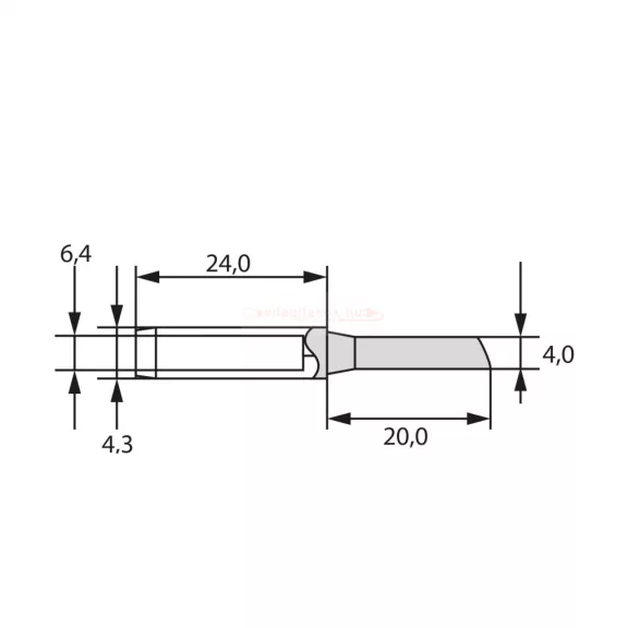 Pákahegy 4mm 60W-os forrasztóállomáshoz