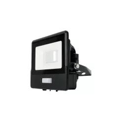   V-TAC Mozgásérzékelős PRO LED reflektor, fekete (10W/100°) meleg fehér, Samsung Chip - vízmentes kötődobozzal