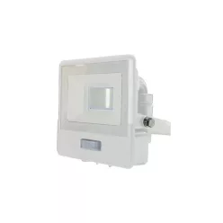   V-TAC Mozgásérzékelős PRO LED reflektor, fehér (10W/100°) hideg fehér, Samsung Chip - vízmentes kötődobozzal