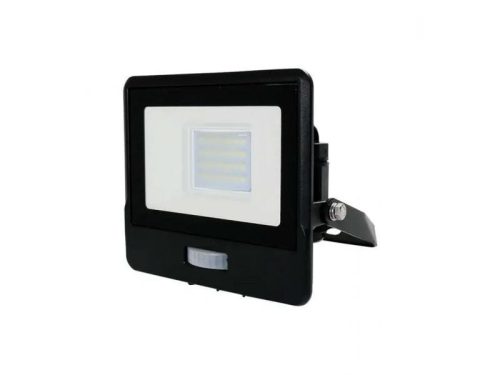 V-TAC Mozgásérzékelős PRO LED reflektor, fekete (20W/100°) hideg fehér, Samsung Chip - vízmentes kötődobozzal