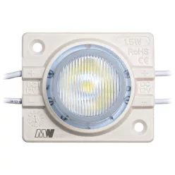   LED modul 1.2W (3020x1/14x50°/IP67) Alaska, aszimmetrikus lencsével - hideg fehér