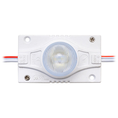LED modul 3W (3030x1/15x55°/IP67) aszimmetrikus lencsével - hideg fehér