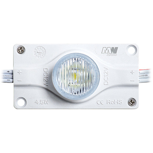 LED modul 4.5W (3030x1/15x55°/IP67) aszimmetrikus lencsével - hideg fehér