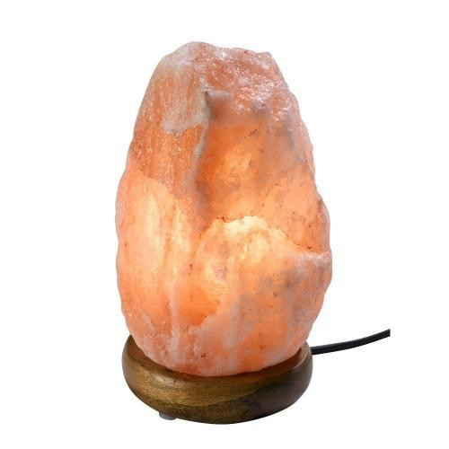 Sókristály lámpa kő 2-4kg fatalpon