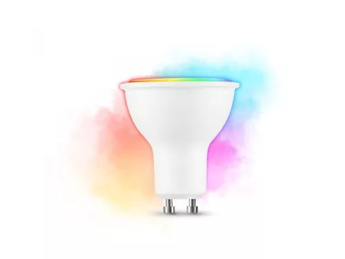 LED lámpa GU10 (4.7W/110°) állítható RGB+CCT és fényerő Wi-Fi vezérléssel