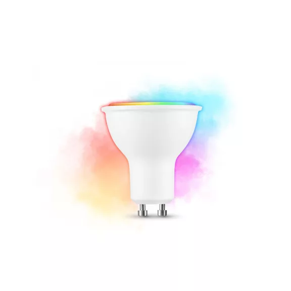 LED lámpa GU10 (4.7W/110°) állítható RGB+CCT és fényerő Wi-Fi vezérléssel