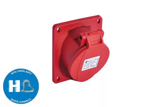 Ipari csatlakozó dugalj 3317-es dobozhoz beépíthető 4P 32A 75x75mm