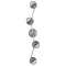 BIMEDA Szpot 4xGU10 2,5WLED nnero 64cm