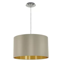 MASERLO Text.függ E27 60W 38cm szbarna