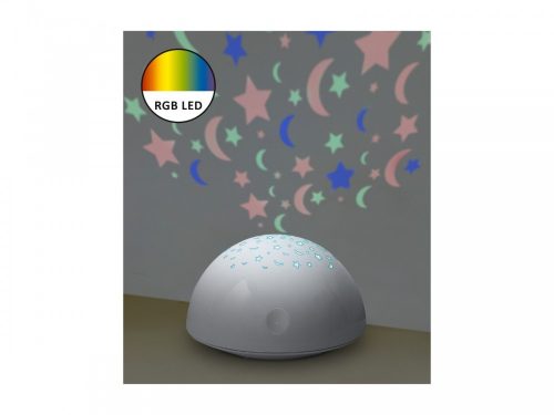 Lina LED dekor lámpa (0.5W) csillagokkal és holdakkal, RGB