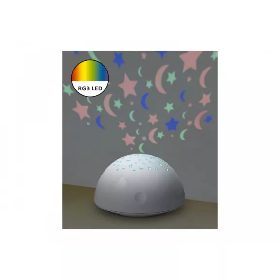 Lina LED dekor lámpa (0.5W) csillagokkal és holdakkal, RGB
