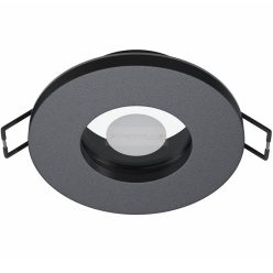 Beépíthető fix kerek spot lámpatest fekete IP44
