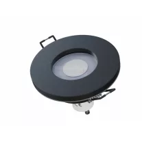 Beépíthető fix kerek spot lámpatest fekete IP44