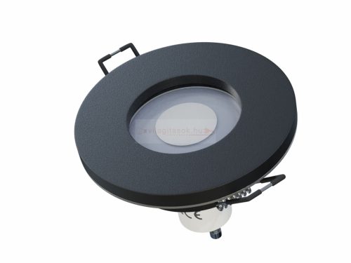 Beépíthető fix kerek spot lámpatest fekete IP44