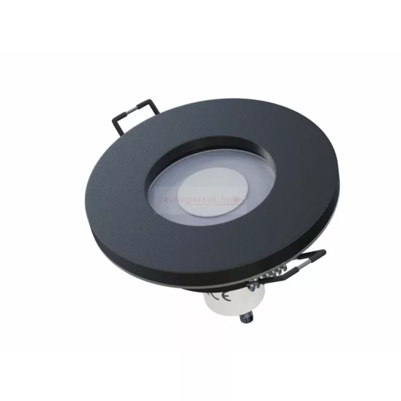 Beépíthető fix kerek spot lámpatest fekete IP44