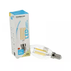   E14 dimmelhető LED izzó Retro filament (7W/360°) Gyertya - 4000K