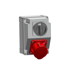 Szerelt 3317-es doboz, 1x beépített dugalj IP44