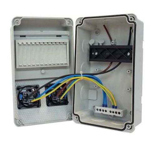 IPARI CSATLAKOZÓ DOBOZ 4x 2P+F vezetékelve