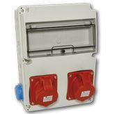 IPARI CSATLAKOZÓ DOBOZ 2x 2P+F és 2x  5P16A