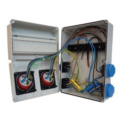 IPARI CSATLAKOZÓ DOBOZ 4x 2P+F és 2x  5P32A vezetékelve