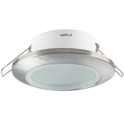   Süllyesztett spot lámpa fürdőszobába és vizes helyiségbe IP44 védelemmel, szatén-nikkel