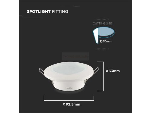 Süllyesztett spot lámpa fürdőszobába és vizes helyiségbe IP44 védelemmel, szatén-nikkel