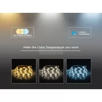   LED szalag kültéri 2835-120 (24 Volt) - CCT változtatható színhőm. 5 méter