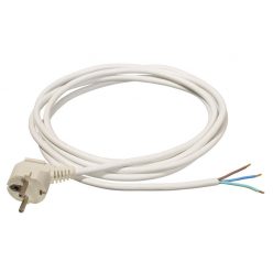 Szerelt vezeték dugvillával MT fehér 2,5m