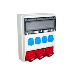 IPARI CSATLAKOZÓ DOBOZ 4x2P+F 1x5P16 és 2x5P32A