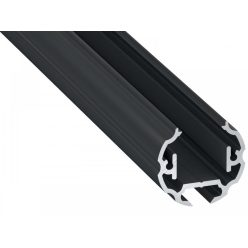   COSMO Fekete - Alumínium kör profil világító vállfatartónak (Opál búrával)