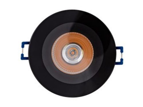 PROOF kör alakú fürdőszobai spot lámpatest, fix - fekete