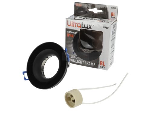 PROOF kör alakú fürdőszobai spot lámpatest, fix - fekete