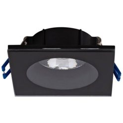   PROOF négyzet alakú fürdőszobai spot lámpatest, fix - fekete