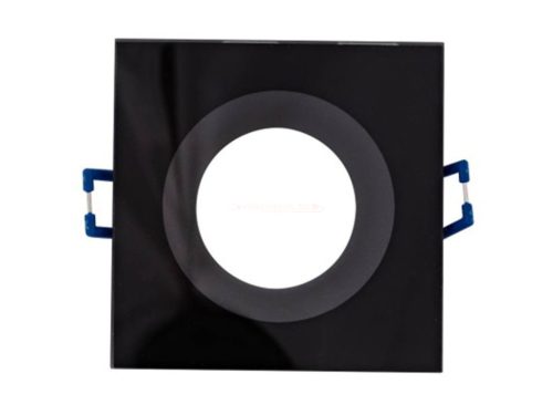 PROOF négyzet alakú fürdőszobai spot lámpatest, fix - fekete