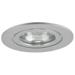   BAIN kör alakú fürdőszobai spot lámpatest, fix - szálcsiszolt ezüst