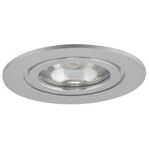 BAIN kör alakú fürdőszobai spot lámpatest, fix - szálcsiszolt ezüst