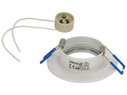 BAIN kör alakú fürdőszobai spot lámpatest, fix - szálcsiszolt ezüst