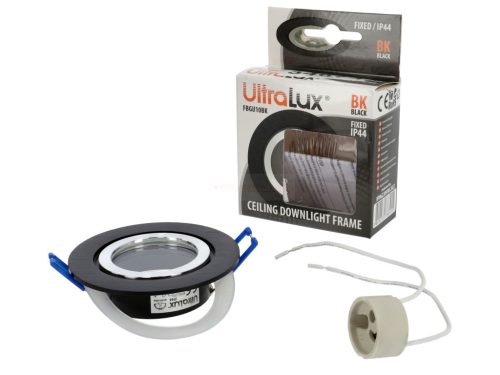 BAIN kör alakú fürdőszobai spot lámpatest, fix - fekete