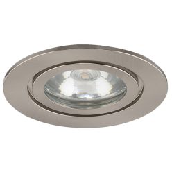   BAIN kör alakú, fürdőszobai spot lámpatest, fix - szatén nikkel