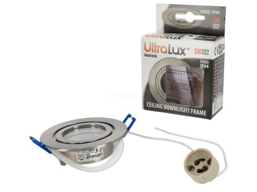 BAIN kör alakú, fürdőszobai spot lámpatest, fix - szatén nikkel