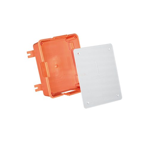 Villámvédelmi kötődoboz műanyag fedéllel hőszigetelő burkolatba állítható rögzítőfülekkel 168x218x80mm