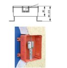 Villámvédelmi kötődoboz fém fedéllel hőszigetelő burkolatba állítható rögzítőfülekkel 168x218x80mm