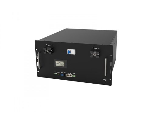 Inverterhez való magasfeszültségű beltéri akkumulátor-rackbe szerelhető (9.6 kWh) LiFePO4