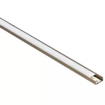  Barna - Alumínium U profil LED szalagos világításhoz 16x6 mm (Félig átlátszó búrával)